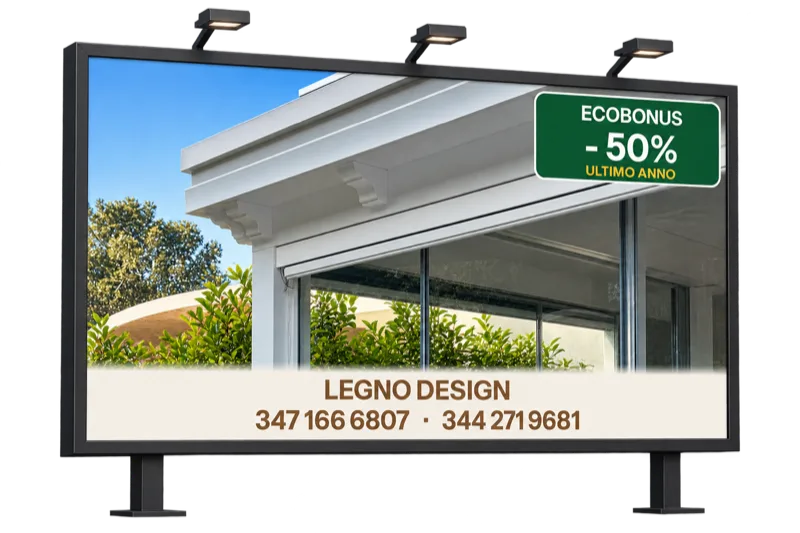 Affissione 6x3 per Legno Design realizzata da Socialee